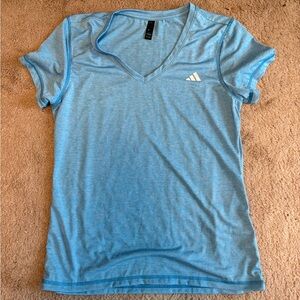 Adidas Blue Fitted Short Sleeve T-Shirt